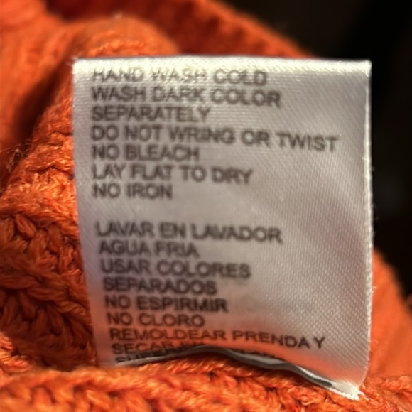 Poof Apparel Rust Pullover Sweater, Size L. - Picture 7 of 7